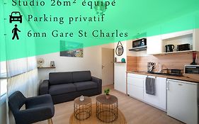 Appartement tout équipé avec parking à 6min à pied de la gare st charles